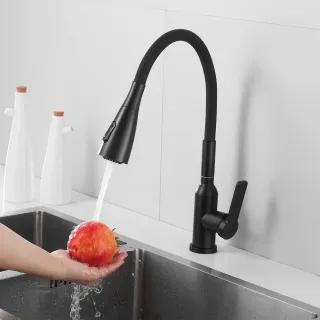 Смеситель для кухни Shevanik S843H-3 чёрный